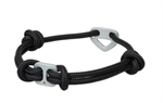 Weaver Dog Rope Collar 1/4^ Adustable Black Medium