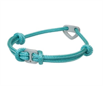 Weaver Dog Rope Collar 1/4^ Adustable Ice Blue Large