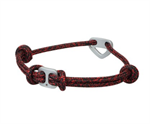 Weaver Dog Rope Collar 1/4^ Adustable Red/Black Medium