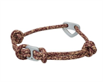 Weaver Dog Rope Collar 1/4^ Adustable Burg/Tan Medium
